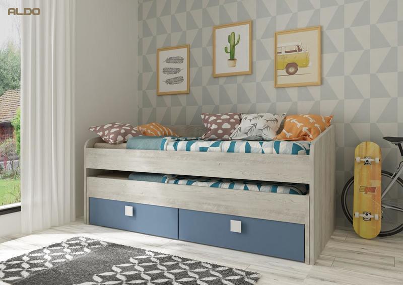 Detská posteľ s prístelkou ako alternatíva k poschodovým posteliam